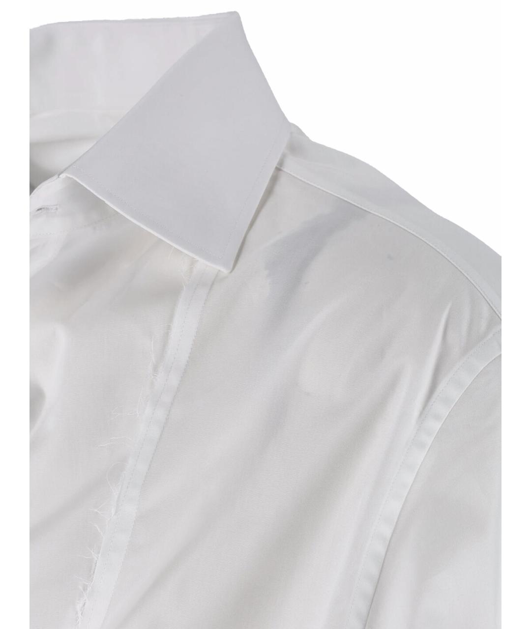 MAISON MARGIELA Белая хлопковая кэжуал рубашка, фото 4