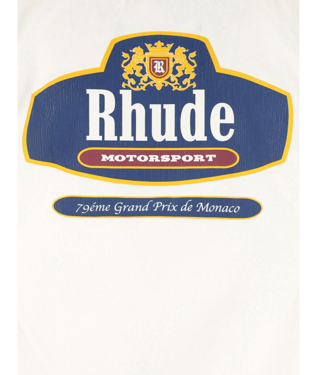 RHUDE Белая хлопковая футболка, фото 3