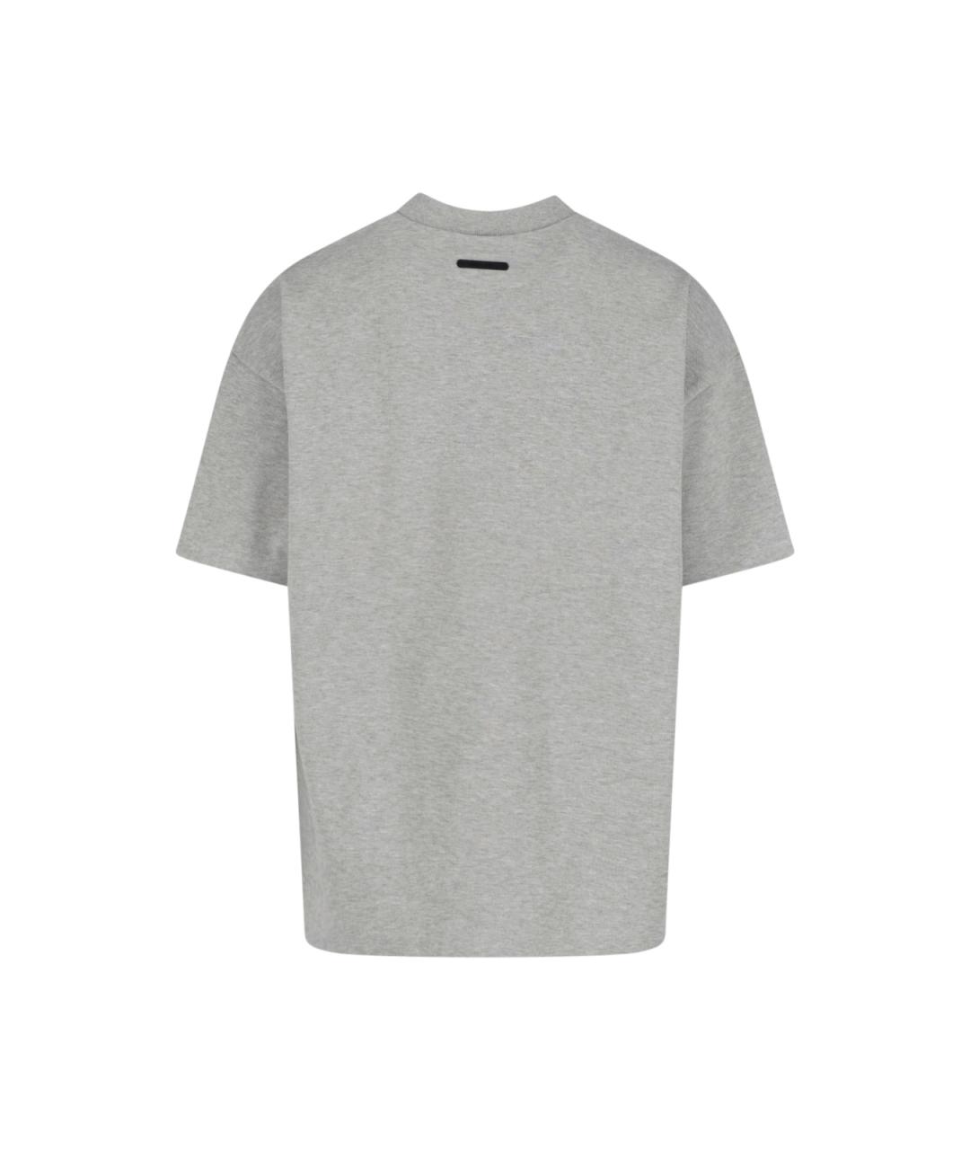 FEAR OF GOD ESSENTIALS Серая хлопковая футболка, фото 2