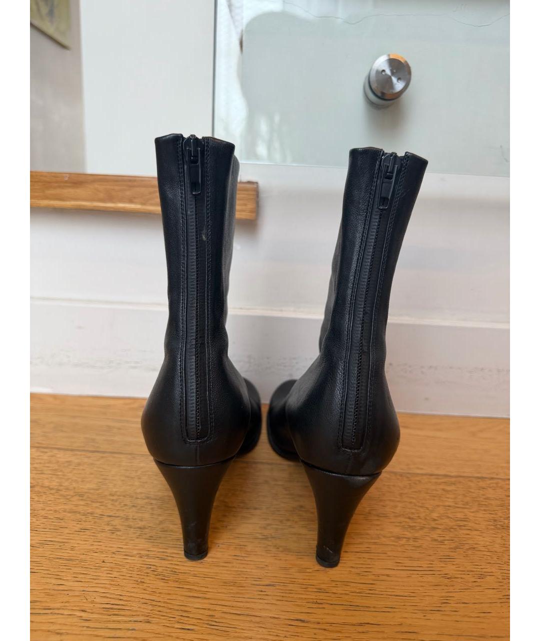 BOTTEGA VENETA Черные кожаные ботильоны, фото 4