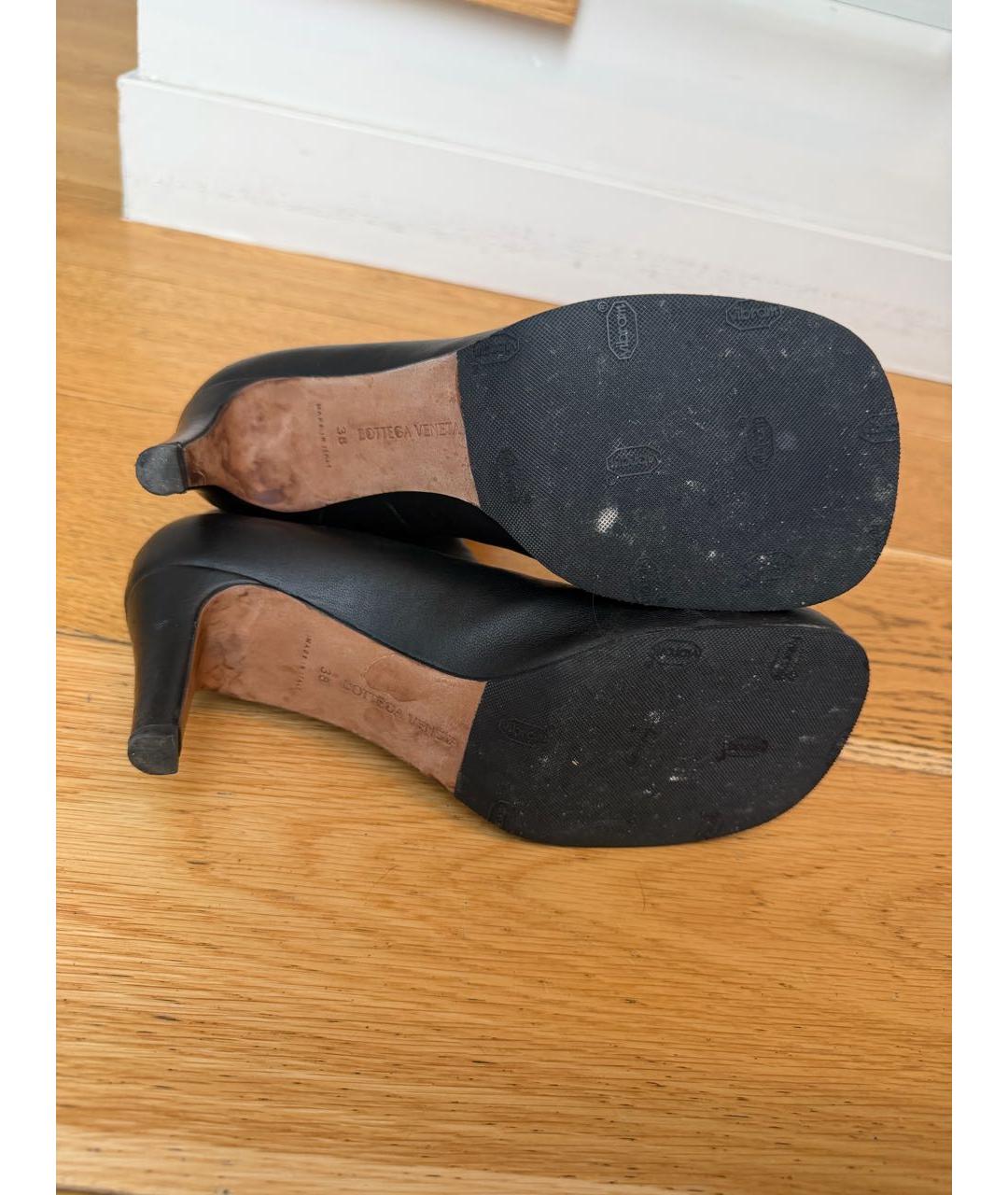 BOTTEGA VENETA Черные кожаные ботильоны, фото 6