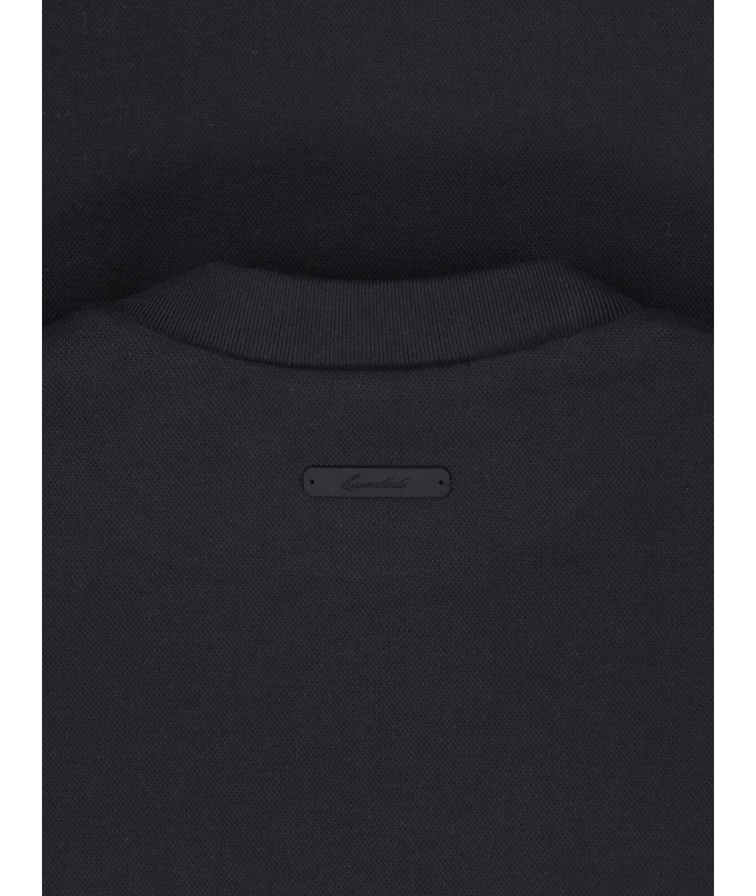 FEAR OF GOD ESSENTIALS Черная хлопковая футболка, фото 3