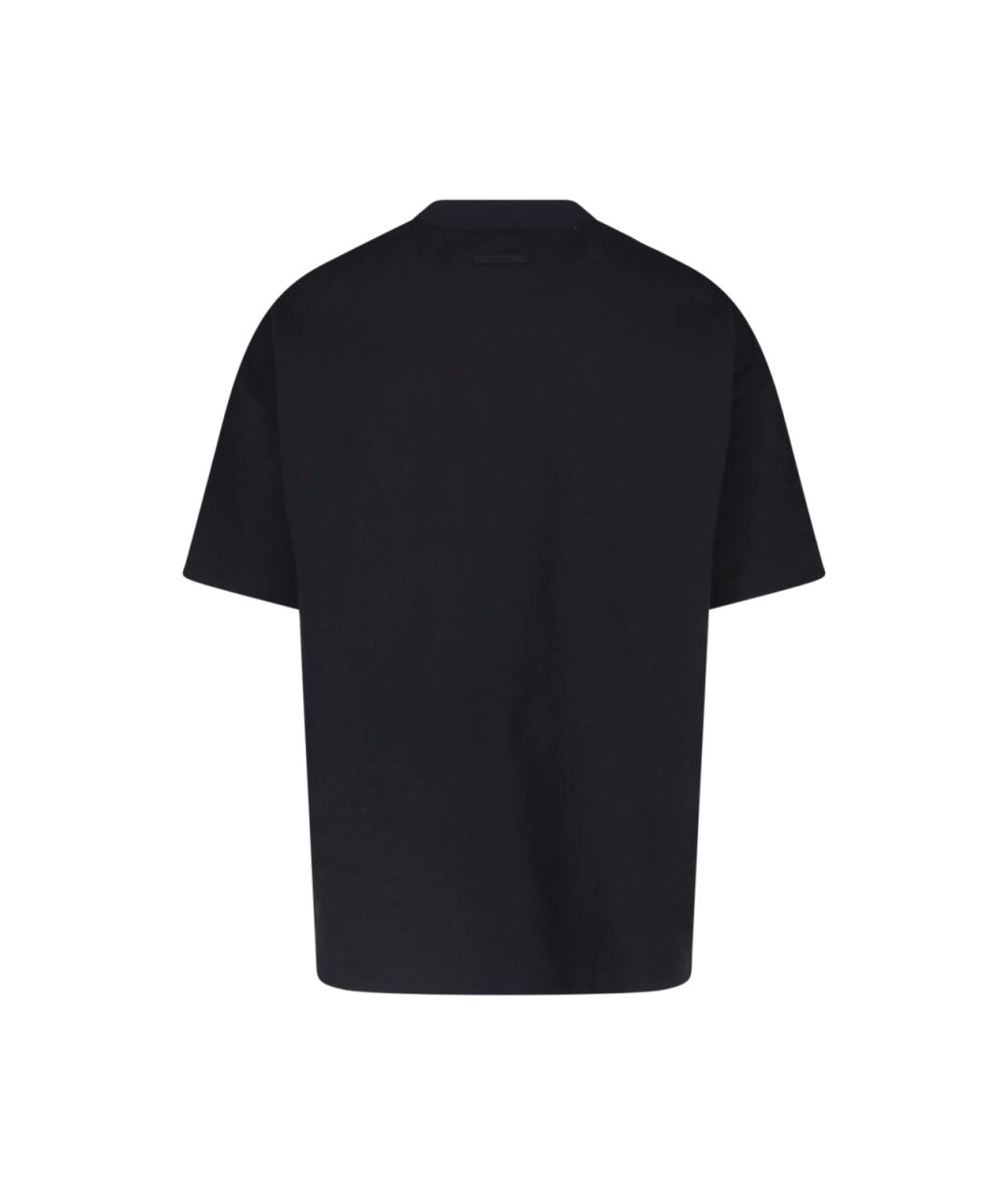 FEAR OF GOD ESSENTIALS Черная хлопковая футболка, фото 2