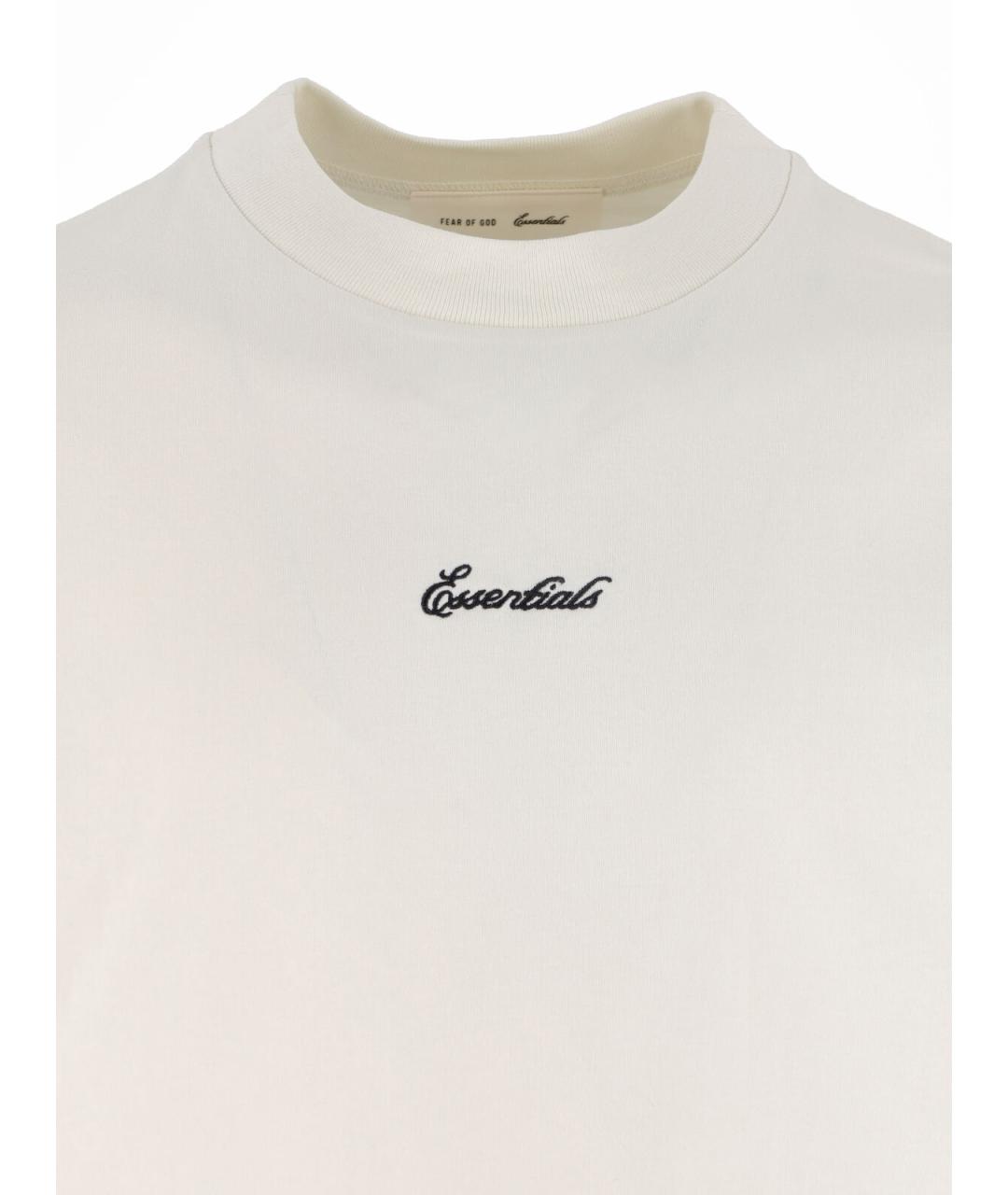 FEAR OF GOD ESSENTIALS Белая хлопковая футболка, фото 3
