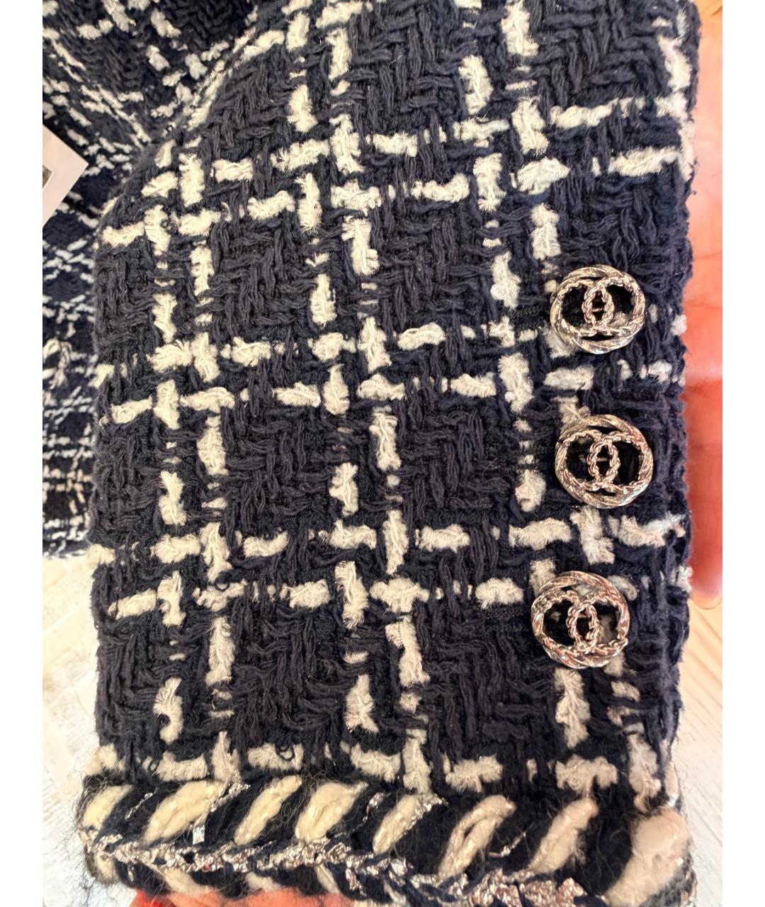 CHANEL Темно-синий шерстяной жакет/пиджак, фото 4