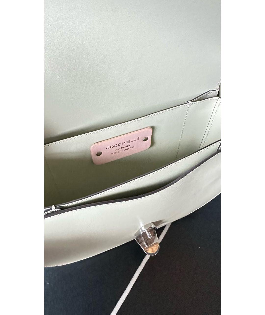 COCCINELLE Салатовая кожаная сумка через плечо, фото 4