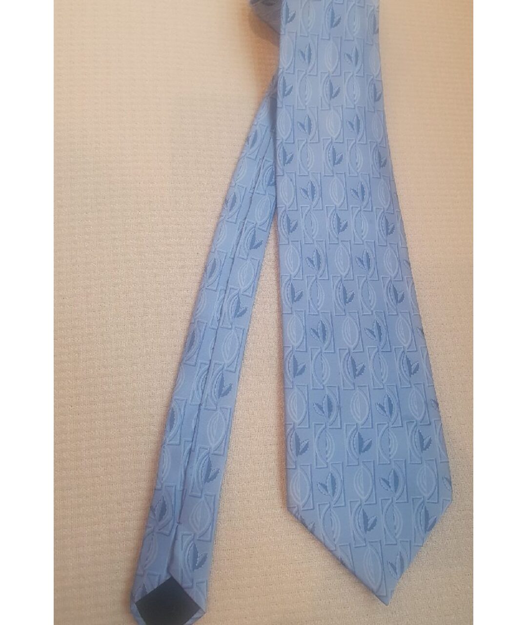 LANVIN Голубой шелковый галстук, фото 5