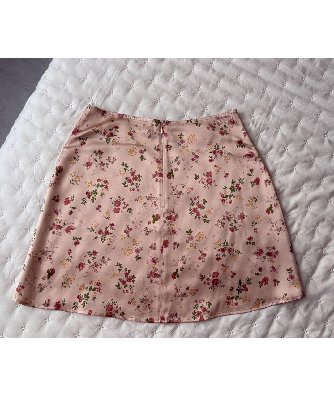 REFORMATION Мульти шелковая юбка мини, фото 3