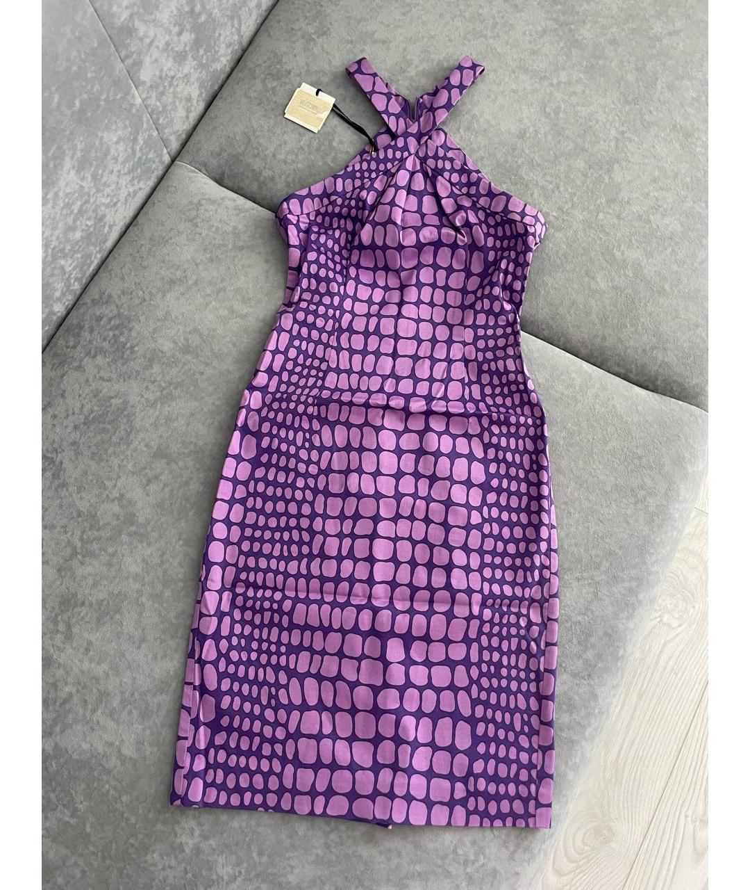 MOSCHINO Фиолетовое хлопковое повседневное платье, фото 9