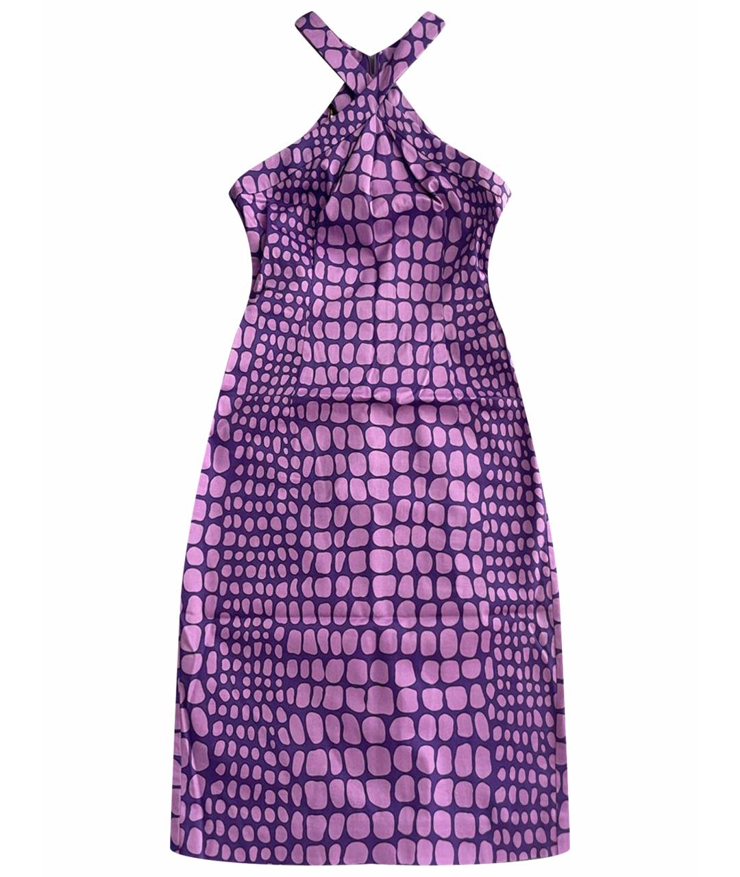 MOSCHINO Фиолетовое хлопковое повседневное платье, фото 1