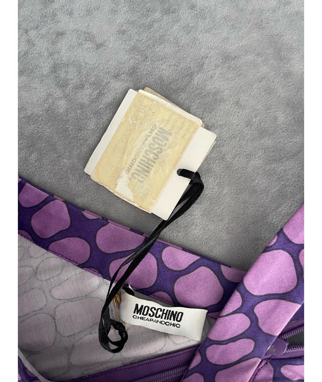 MOSCHINO Фиолетовое хлопковое повседневное платье, фото 6