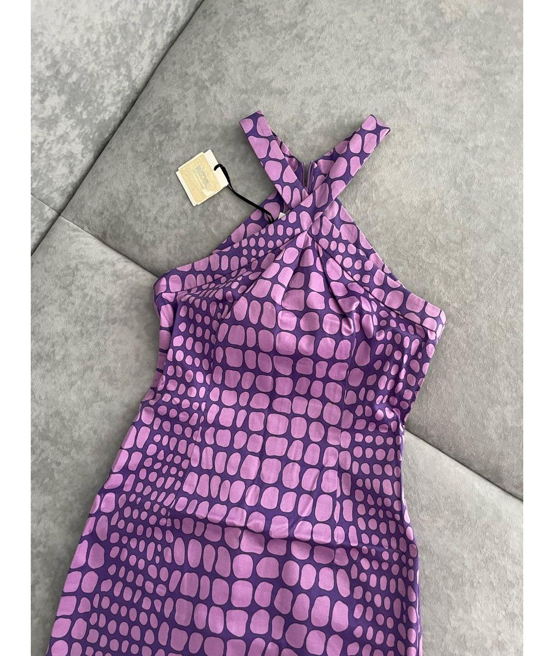 MOSCHINO Фиолетовое хлопковое повседневное платье, фото 3
