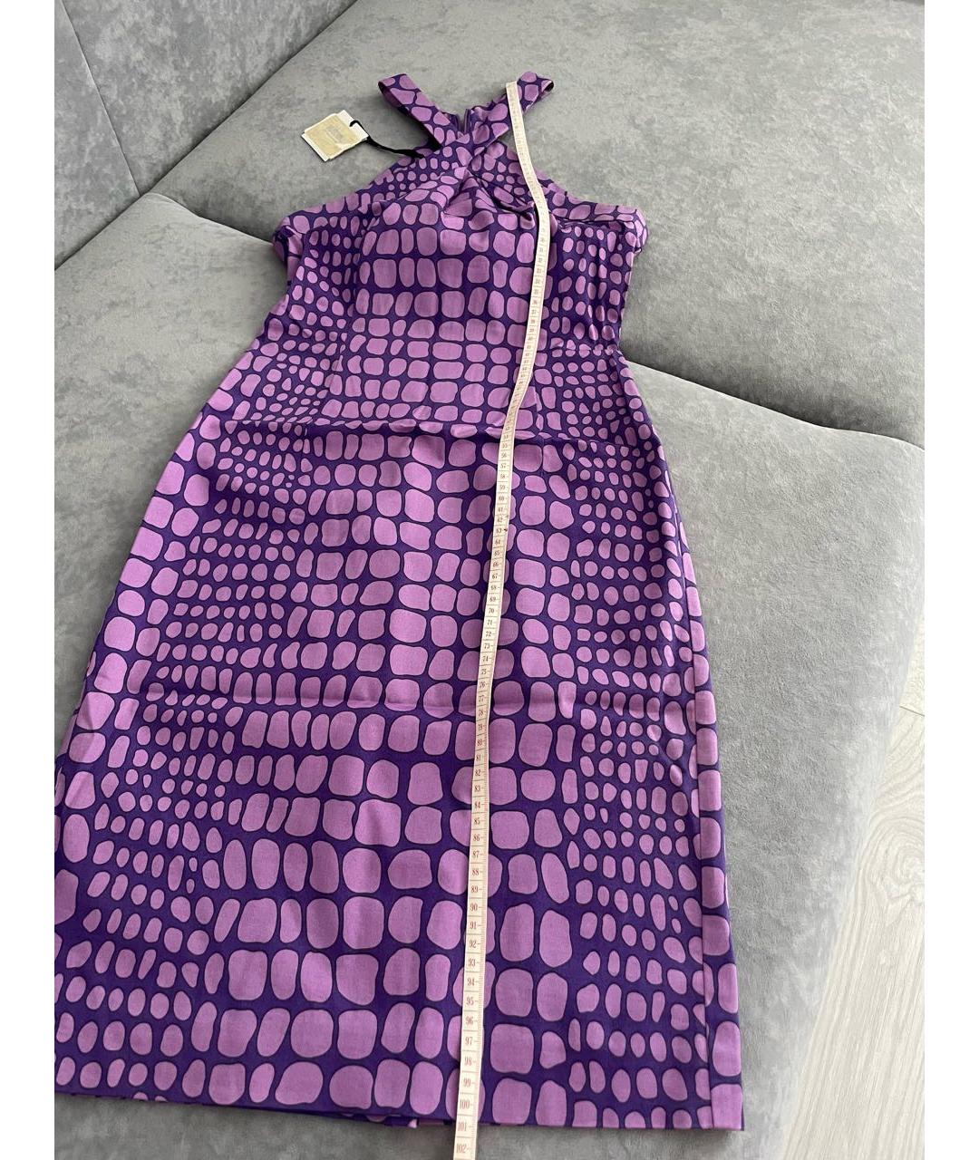 MOSCHINO Фиолетовое хлопковое повседневное платье, фото 7