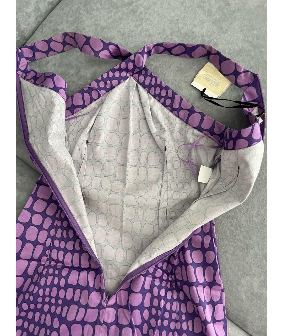 MOSCHINO Фиолетовое хлопковое повседневное платье, фото 4