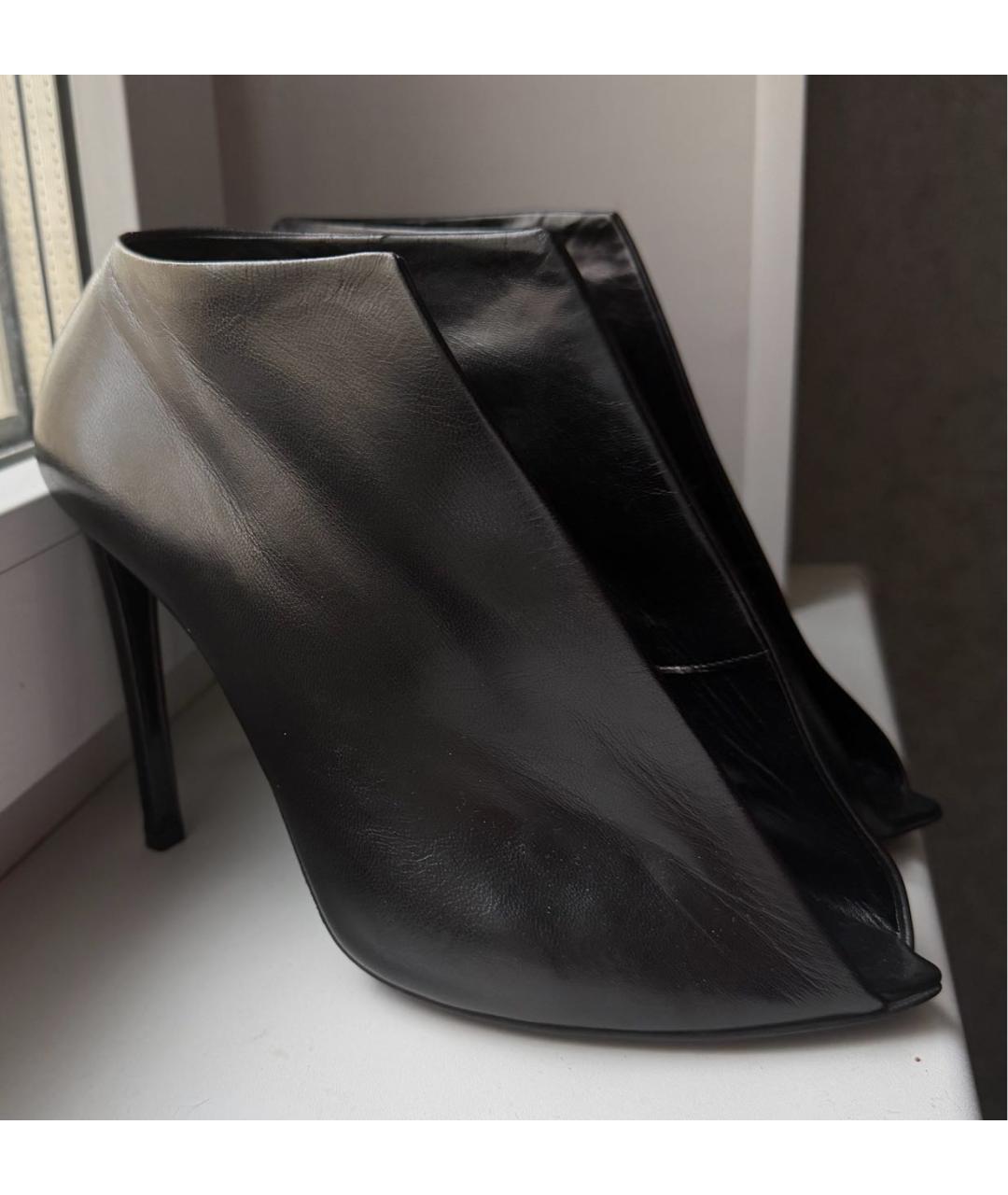 BALENCIAGA Черные кожаные туфли, фото 4