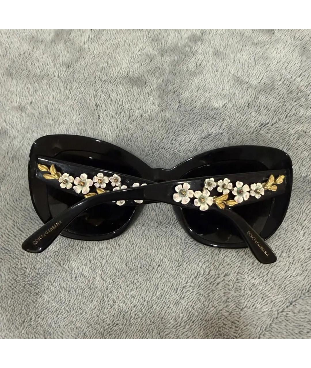 DOLCE&GABBANA Черные пластиковые солнцезащитные очки, фото 4