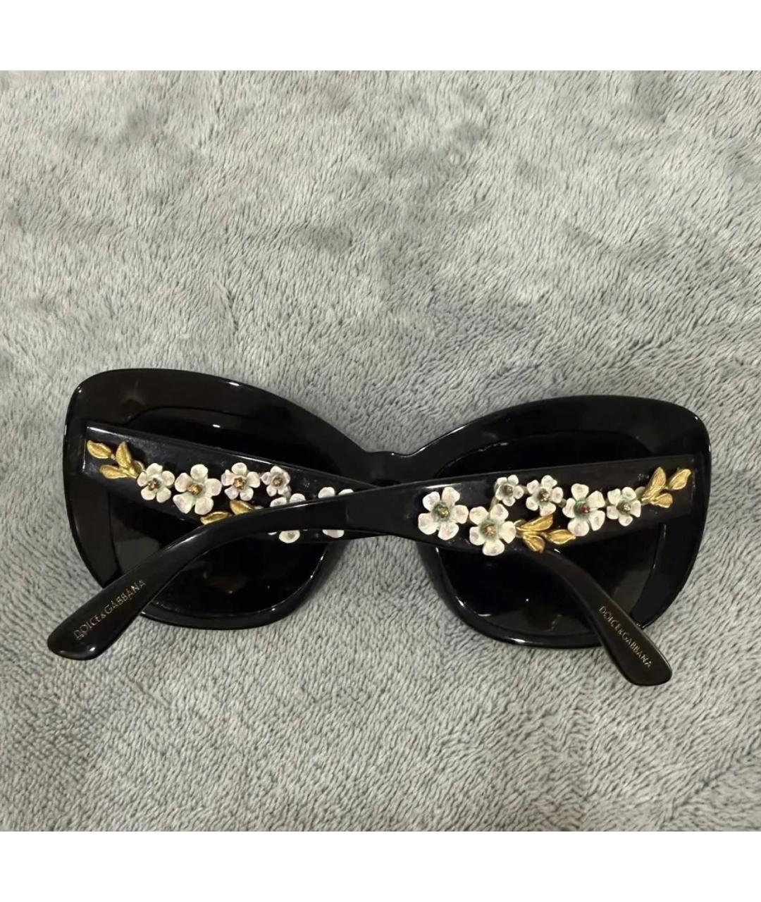 DOLCE&GABBANA Черные пластиковые солнцезащитные очки, фото 2