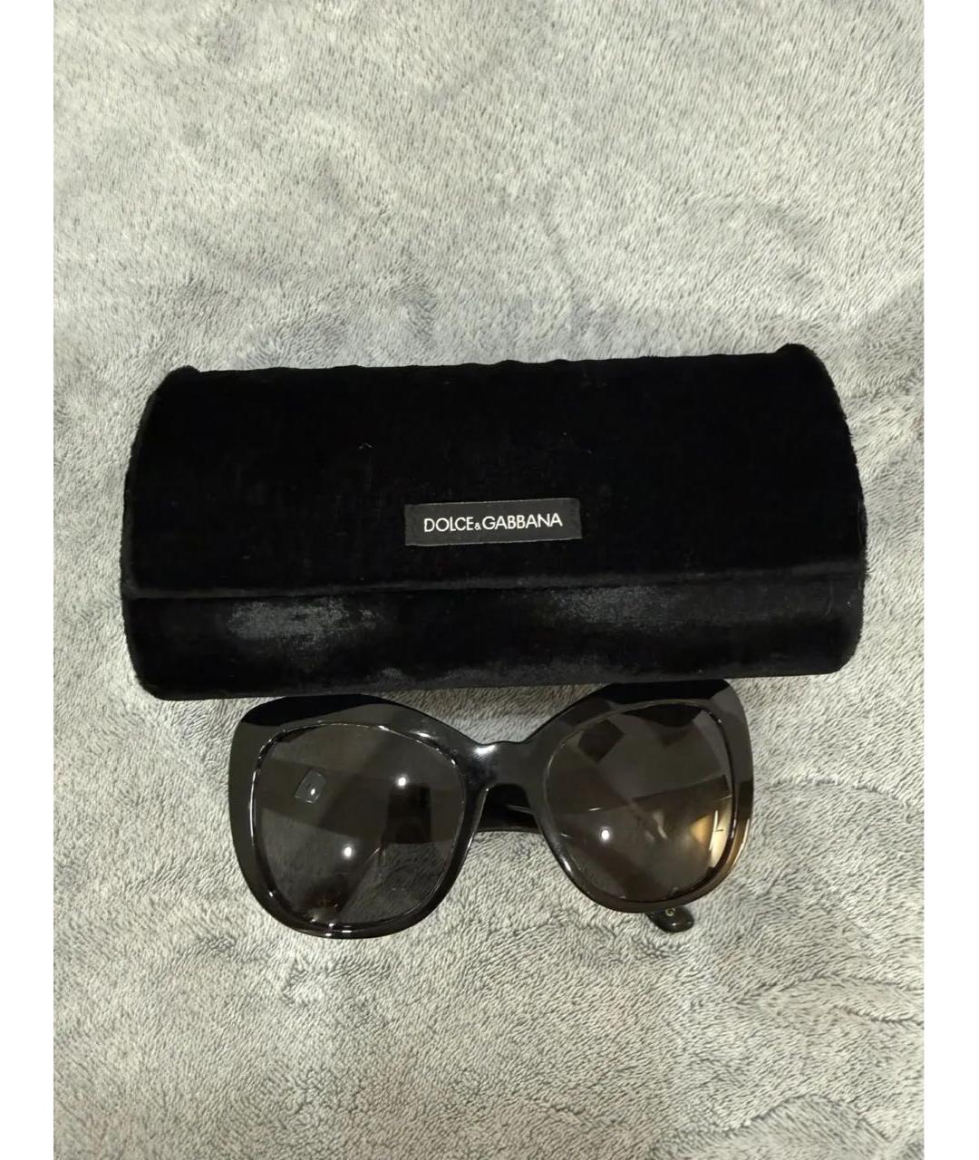 DOLCE&GABBANA Черные пластиковые солнцезащитные очки, фото 6