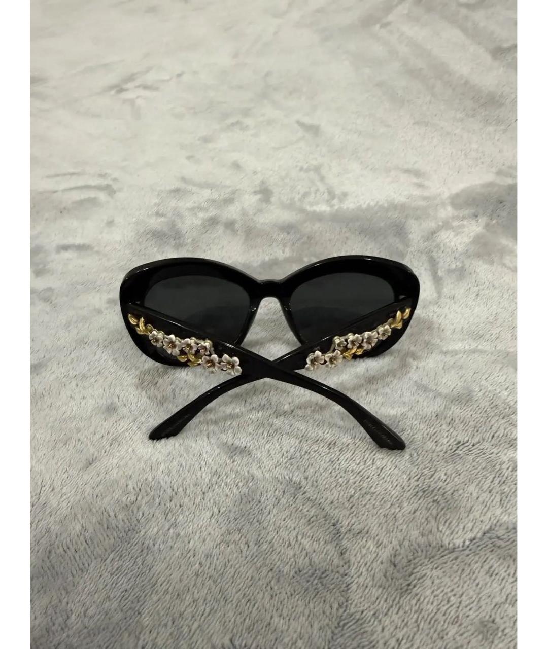 DOLCE&GABBANA Черные пластиковые солнцезащитные очки, фото 5