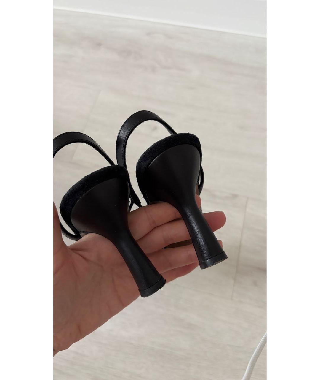 NEOUS Черные кожаные босоножки, фото 5