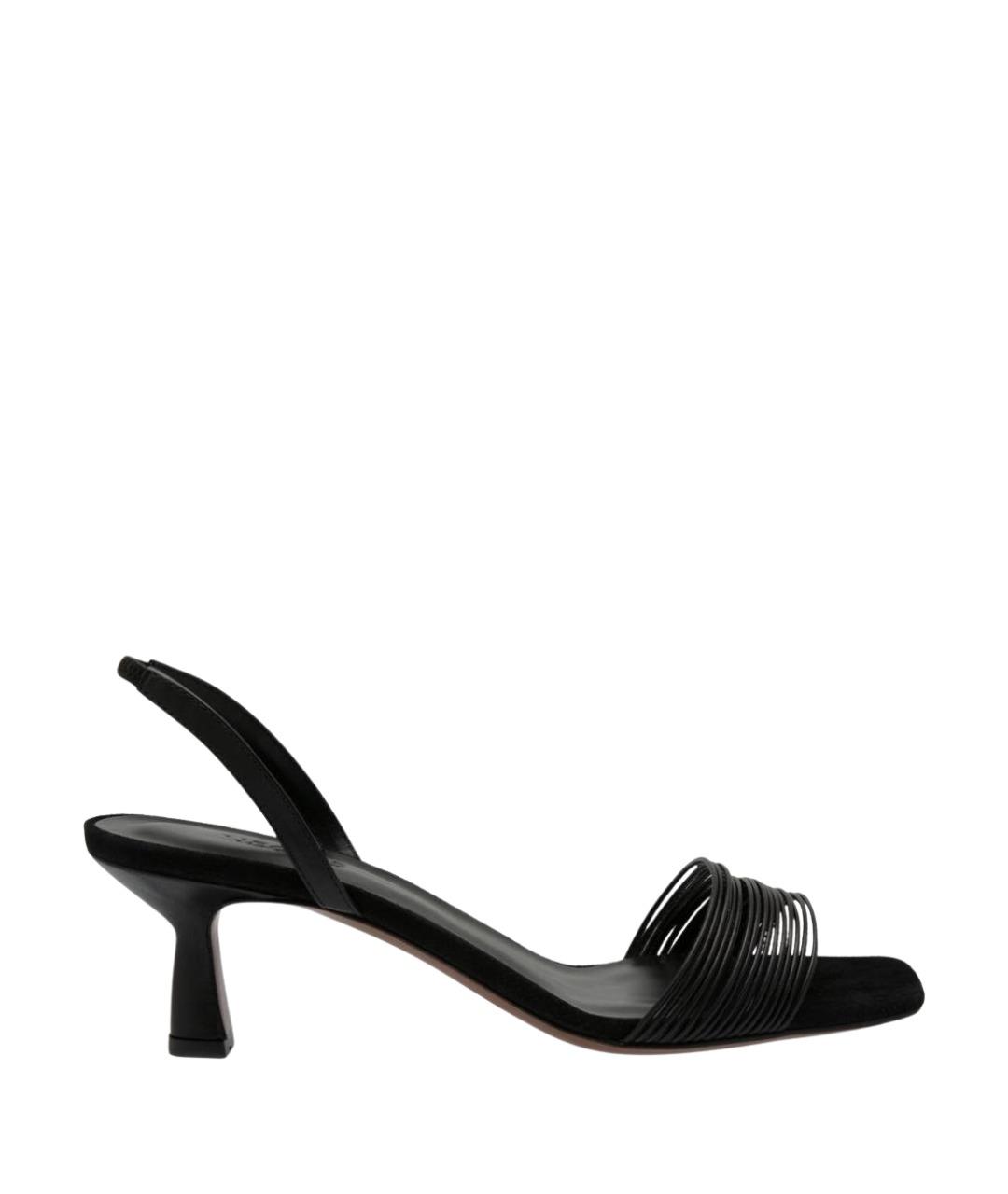 NEOUS Черные кожаные босоножки, фото 1