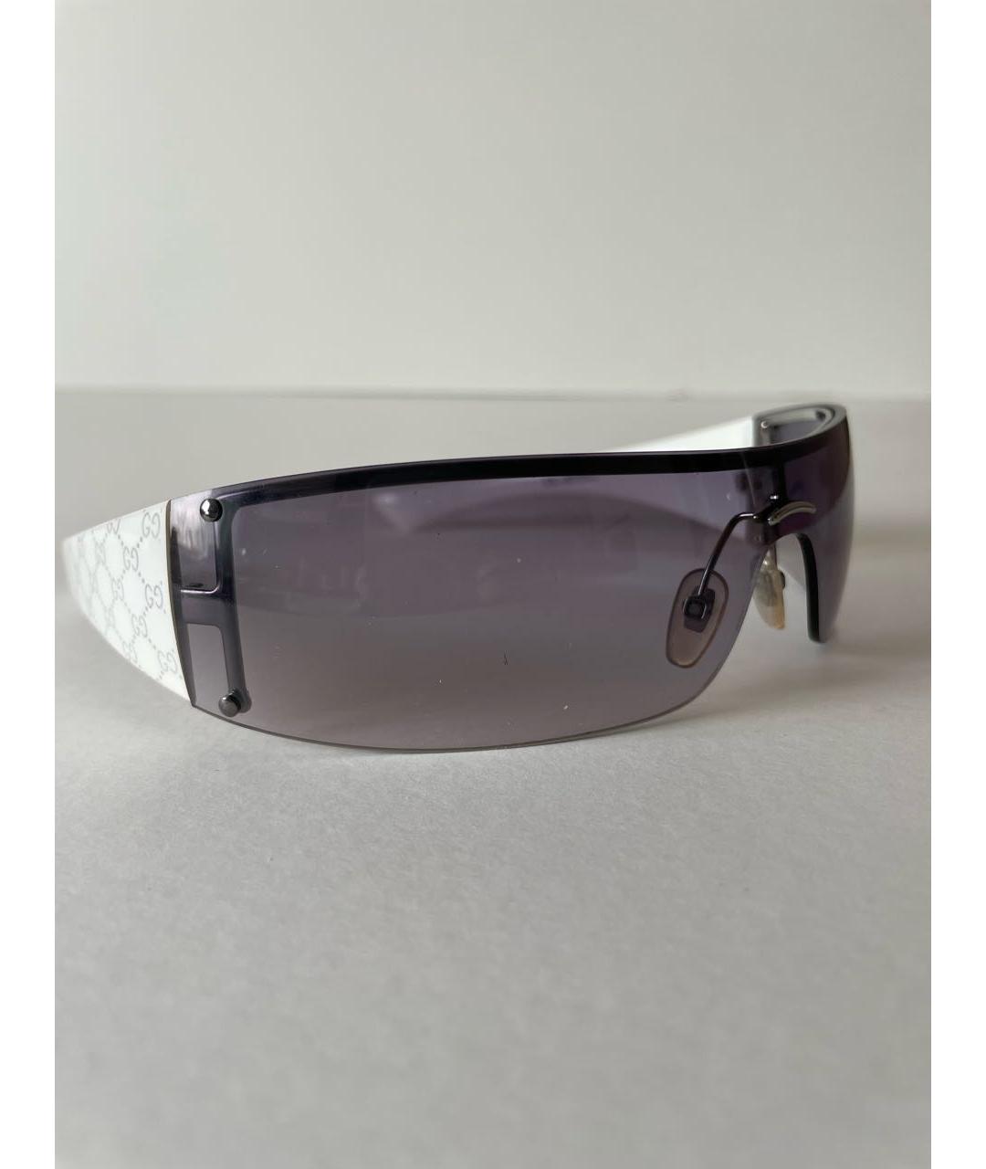 GUCCI Белые пластиковые солнцезащитные очки, фото 2