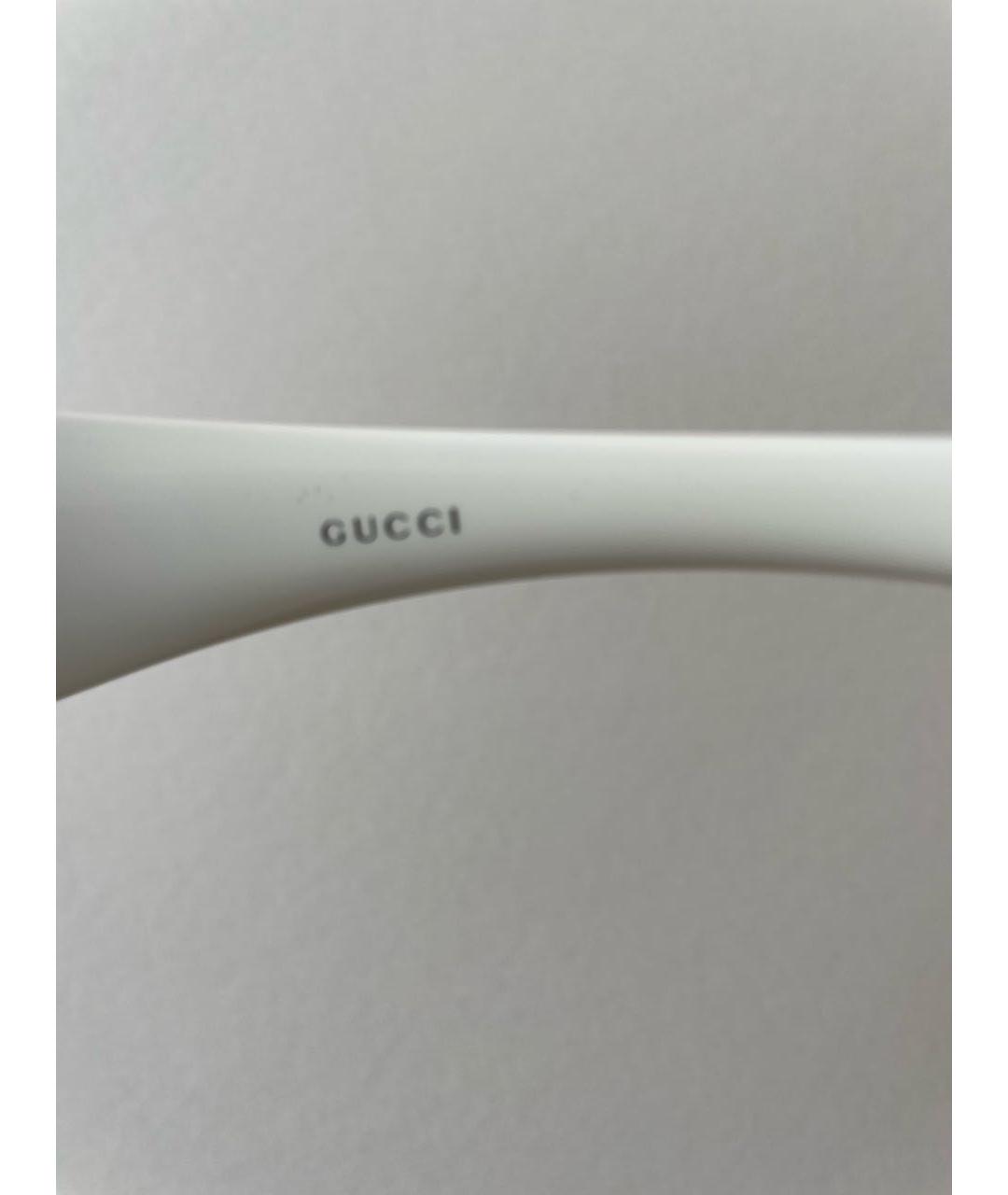 GUCCI Белые пластиковые солнцезащитные очки, фото 6