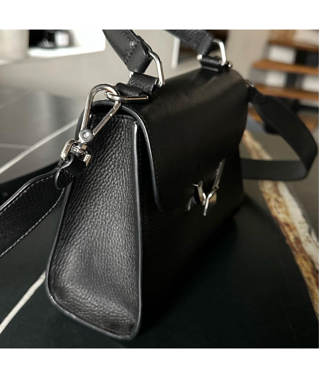 COCCINELLE Черная кожаная сумка через плечо, фото 2