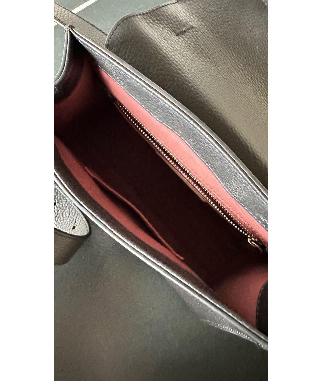 COCCINELLE Черная кожаная сумка через плечо, фото 4