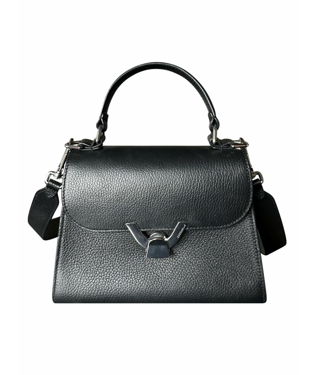 COCCINELLE Черная кожаная сумка через плечо, фото 1