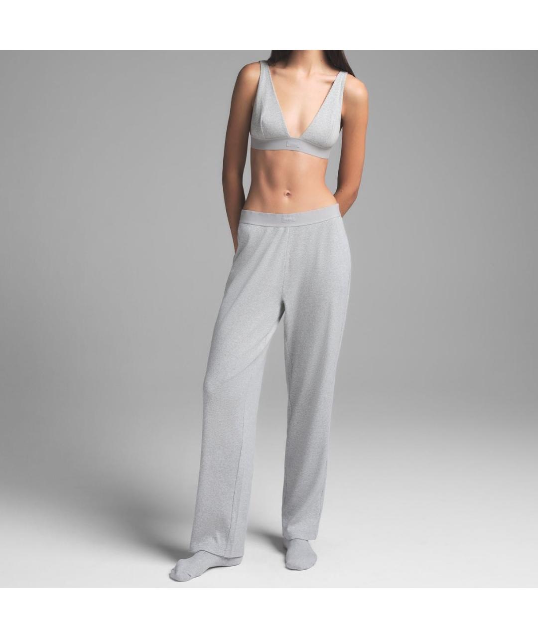 SKIMS Серые хлопковые спортивные брюки и шорты, фото 3