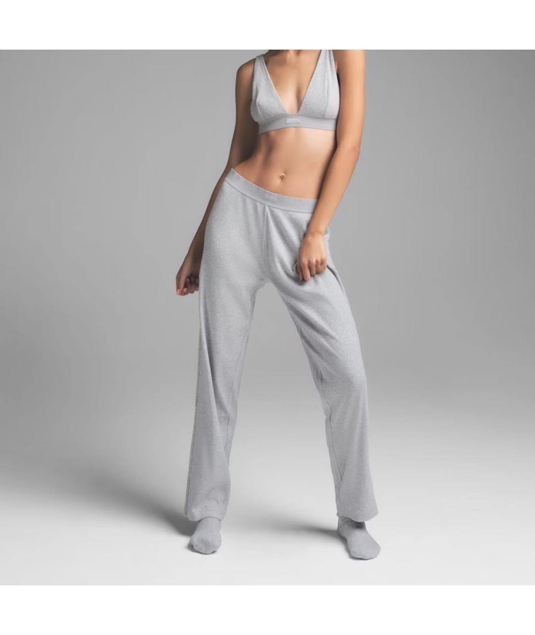 SKIMS Серые хлопковые спортивные брюки и шорты, фото 2