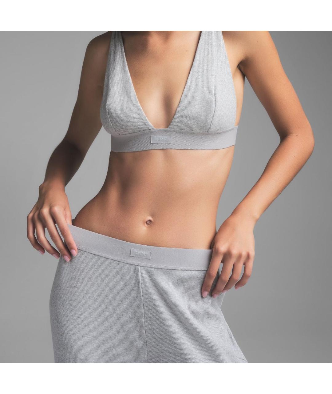 SKIMS Серые хлопковые спортивные брюки и шорты, фото 4