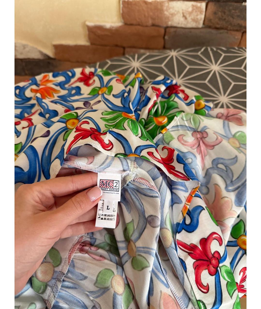 MC2 SAINT BARTH Мульти вискозное повседневное платье, фото 6