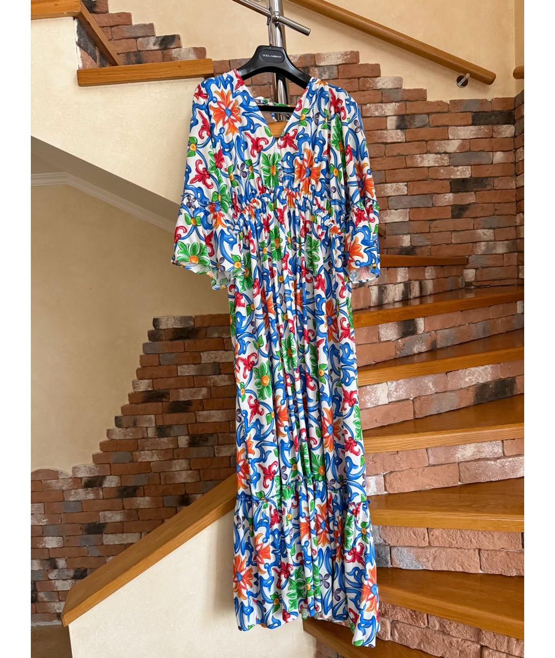 MC2 SAINT BARTH Мульти вискозное повседневное платье, фото 9