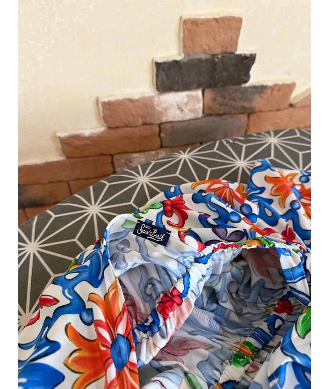 MC2 SAINT BARTH Мульти вискозное повседневное платье, фото 4