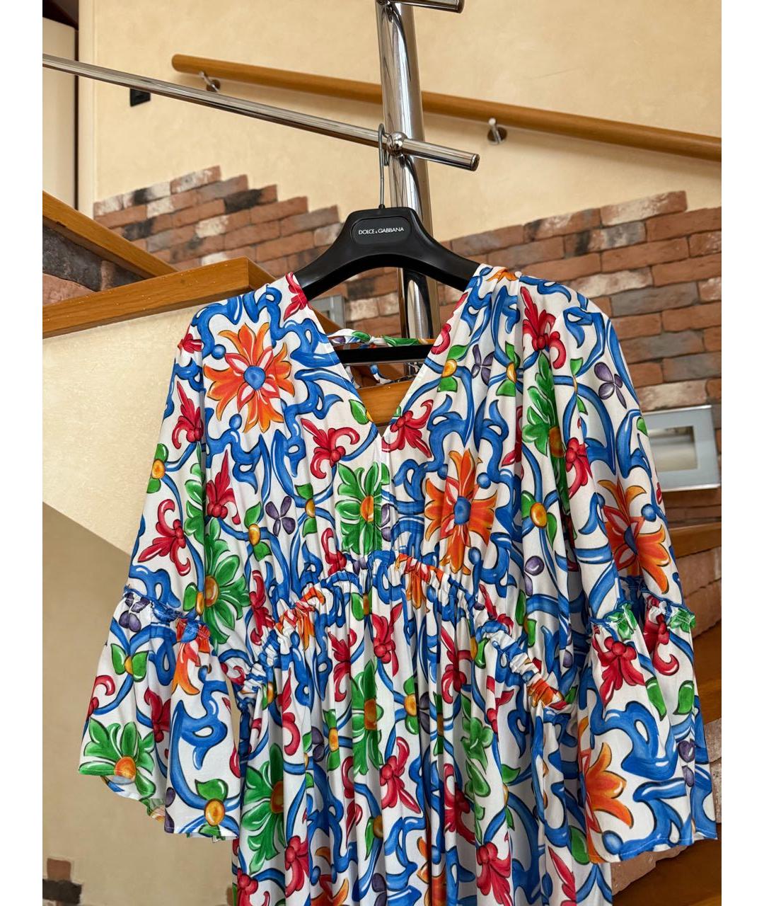 MC2 SAINT BARTH Мульти вискозное повседневное платье, фото 8