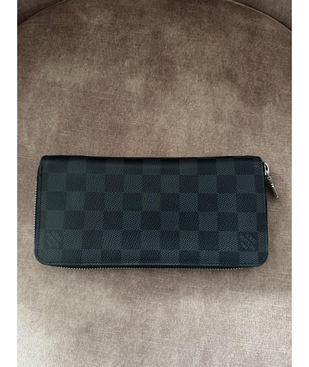 LOUIS VUITTON Антрацитовый кошелек, фото 2