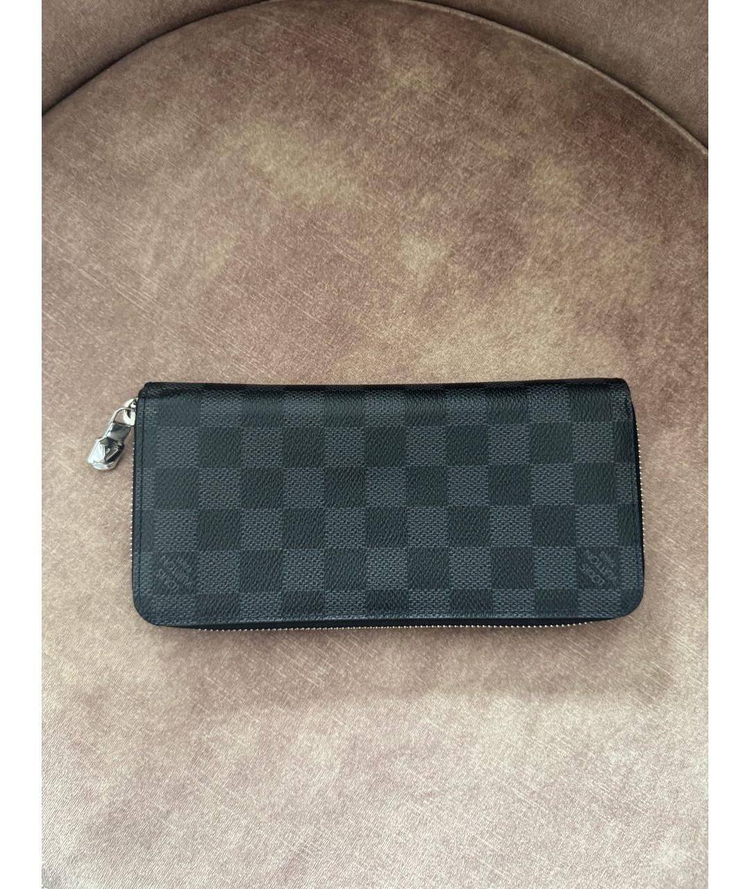 LOUIS VUITTON Антрацитовый кошелек, фото 4