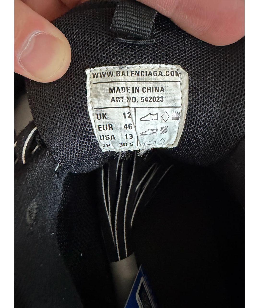 BALENCIAGA Черные низкие кроссовки / кеды, фото 6