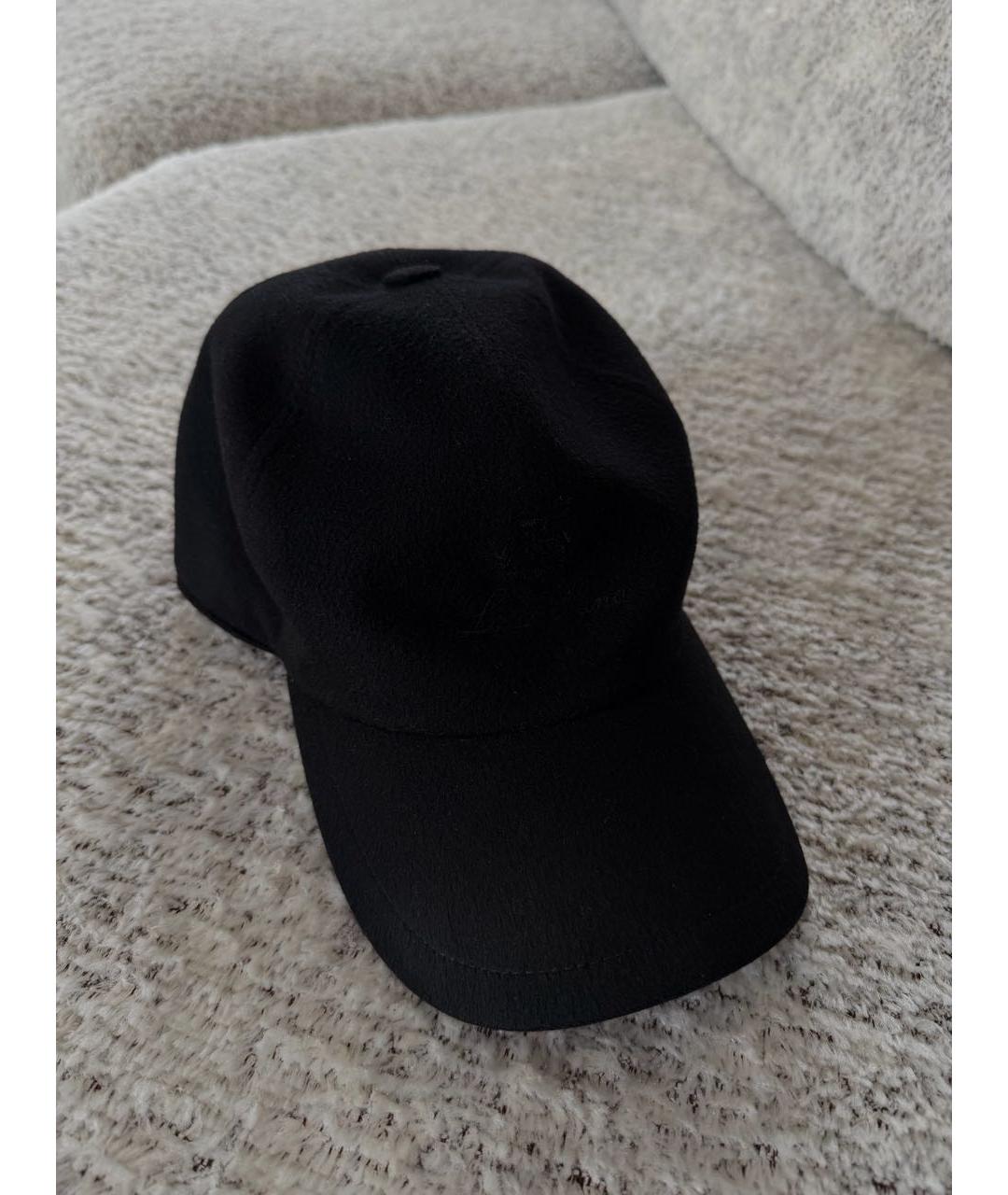 LORO PIANA Черная кашемировая кепка/бейсболка, фото 3