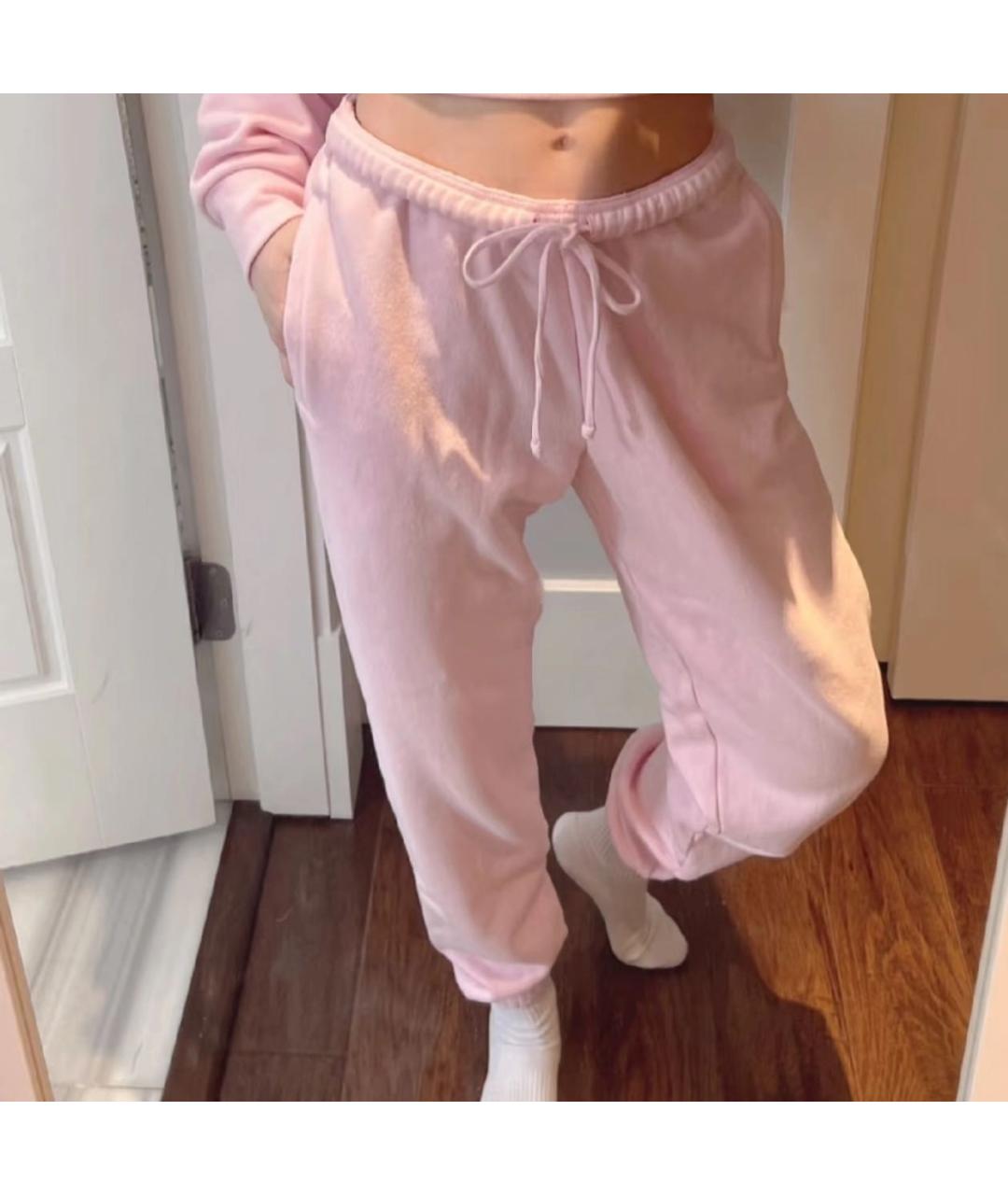 SKIMS Розовые хлопковые спортивные брюки и шорты, фото 8