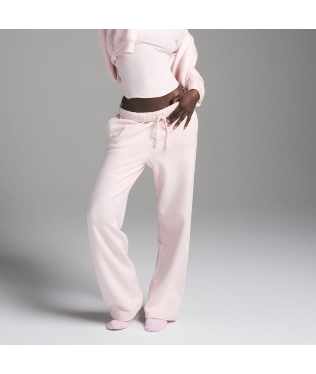 SKIMS Розовые хлопковые спортивные брюки и шорты, фото 3