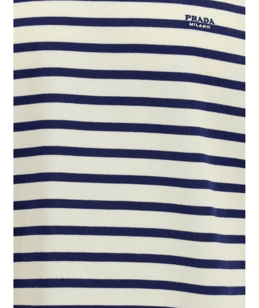 PRADA Белая хлопковая футболка, фото 3