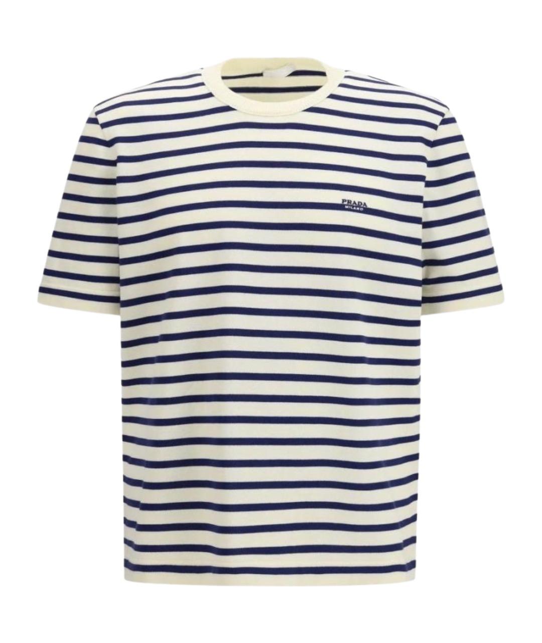 PRADA Белая хлопковая футболка, фото 1