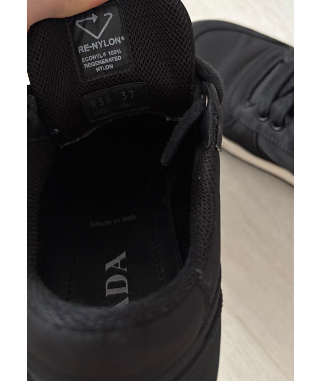 PRADA Черные текстильные кеды, фото 7