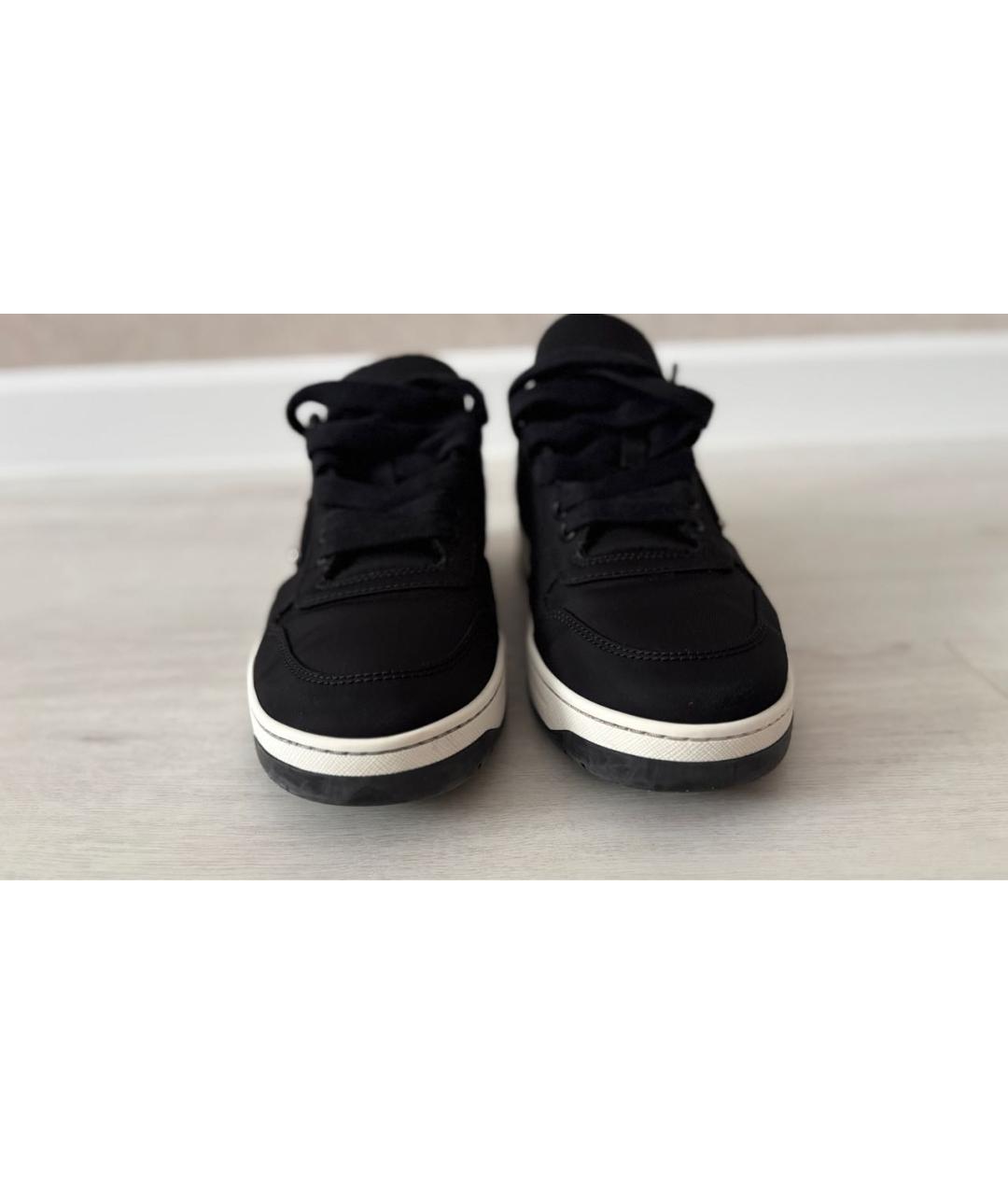 PRADA Черные текстильные кеды, фото 4