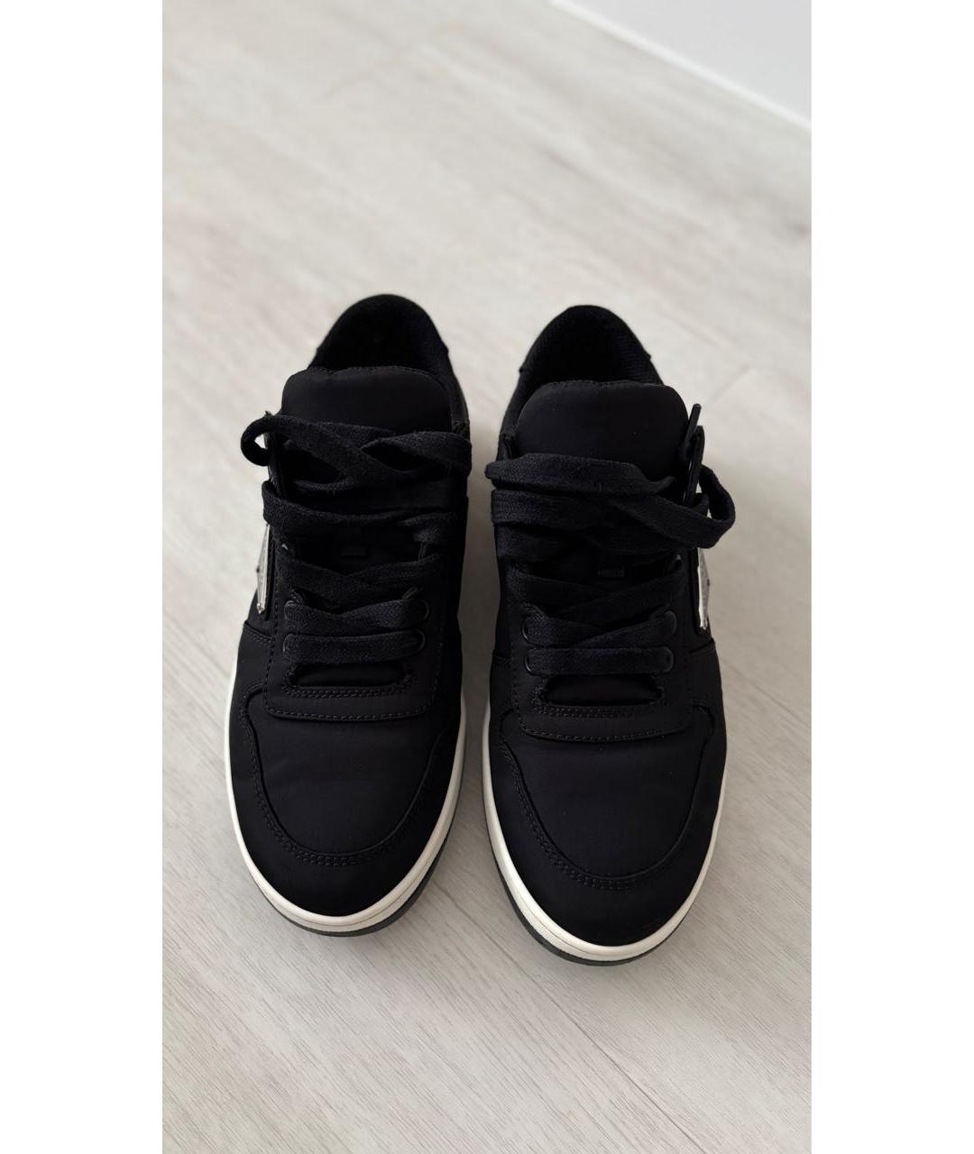 PRADA Черные текстильные кеды, фото 3