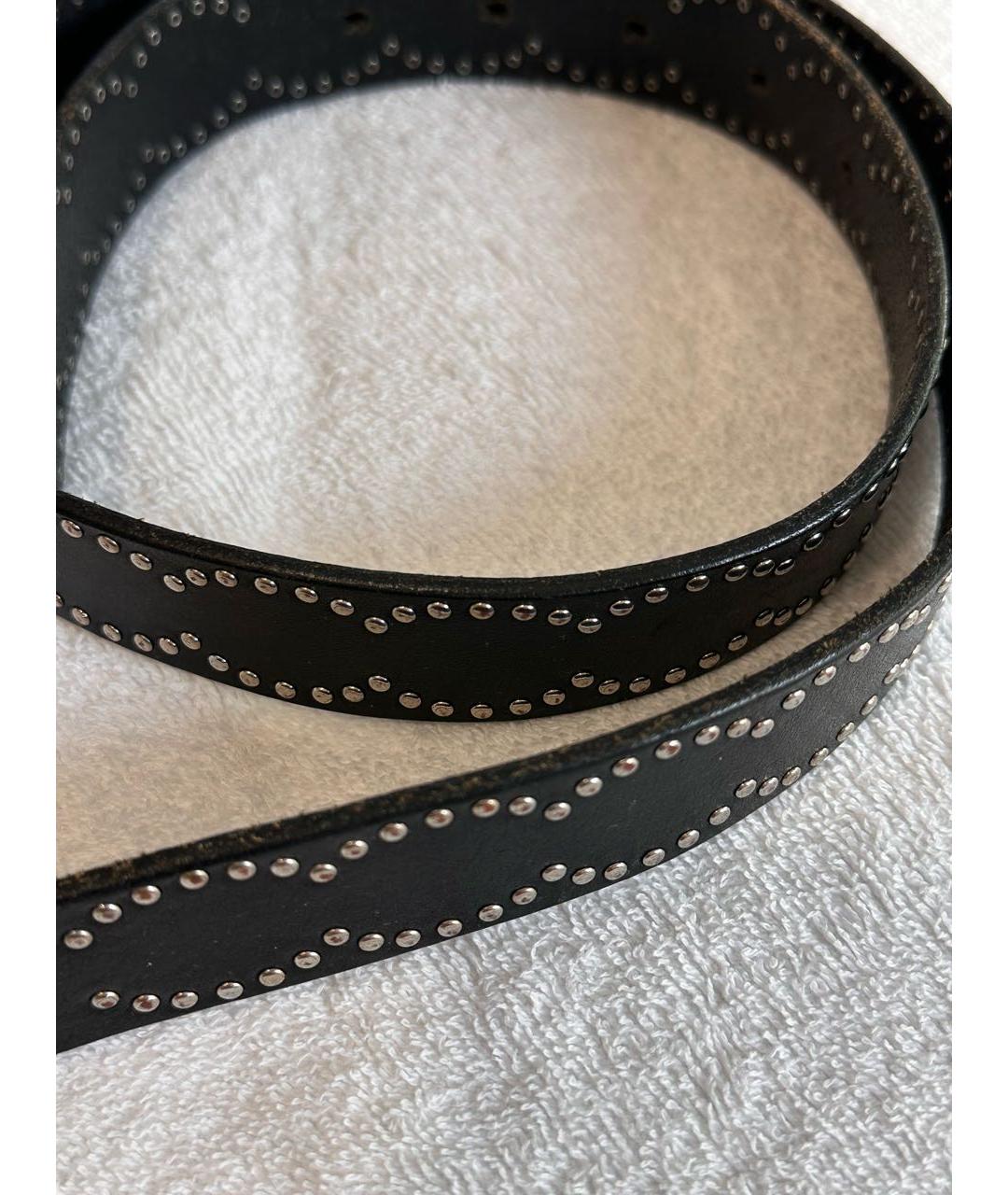 DSQUARED2 Черный кожаный ремень, фото 2