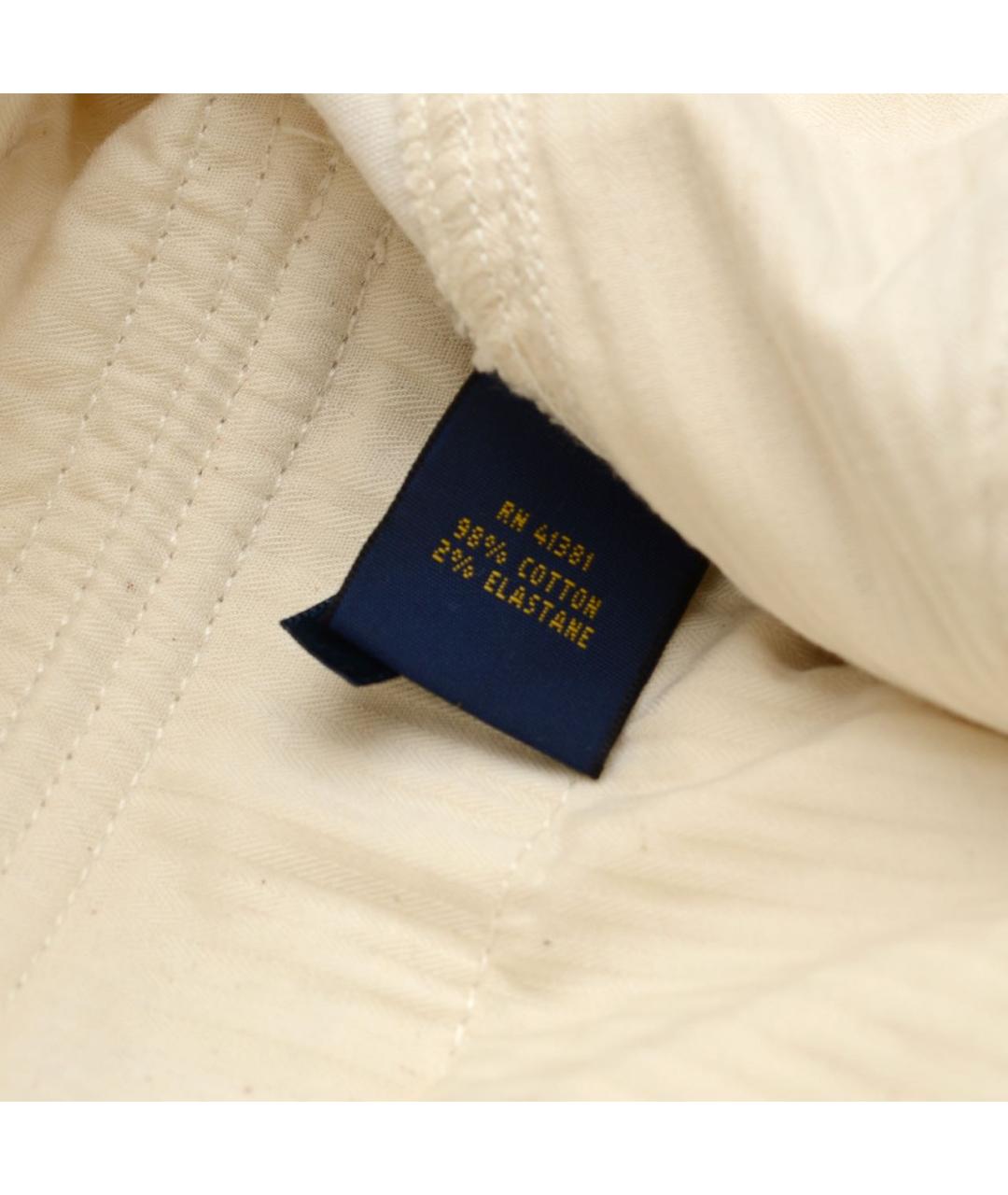 POLO RALPH LAUREN Бежевые хлопко-эластановые джинсы слим, фото 6